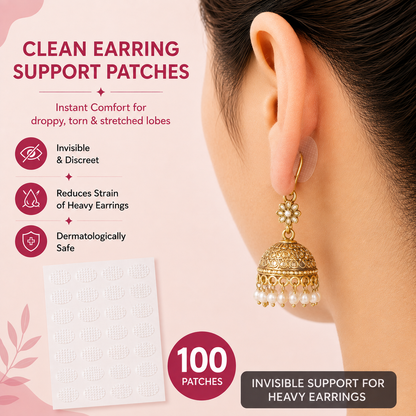 ✨ Premium Support Patches for Heavy Earrings Pack 100 pcs ✨