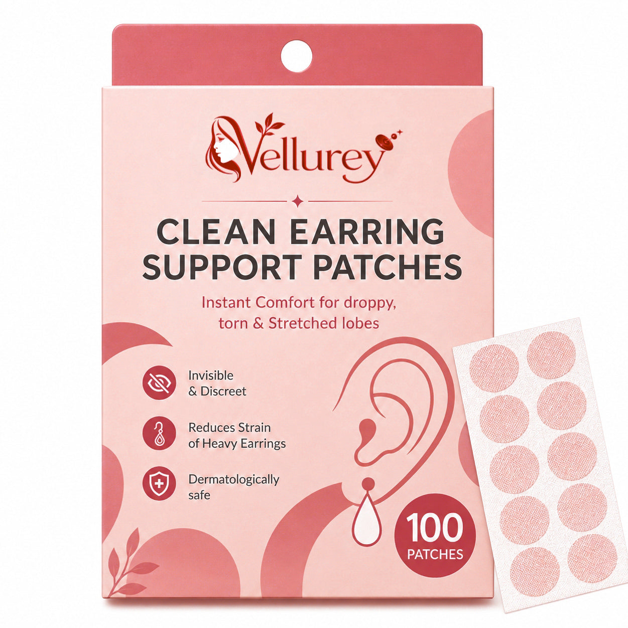 ✨ Premium Support Patches for Heavy Earrings Pack 100 pcs ✨