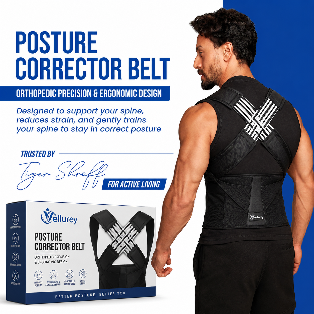 Posture Corrector Belt – Reduce Back Pain & Improve Posture Fast (Men & Women)