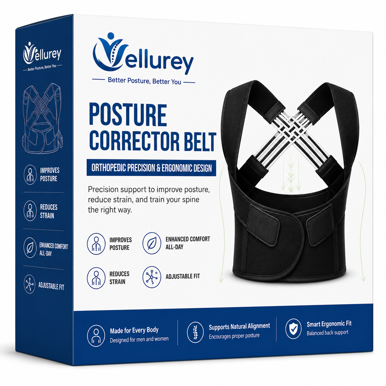 Posture Corrector Belt – Reduce Back Pain & Improve Posture Fast (Men & Women)
